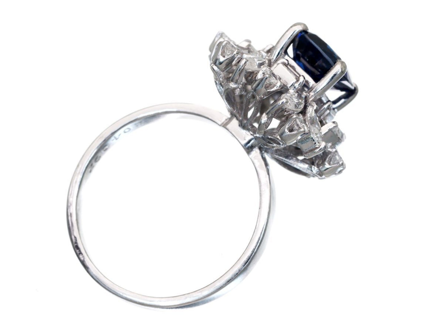 S2.04ct D0.92ct PT850 6.6g Ring