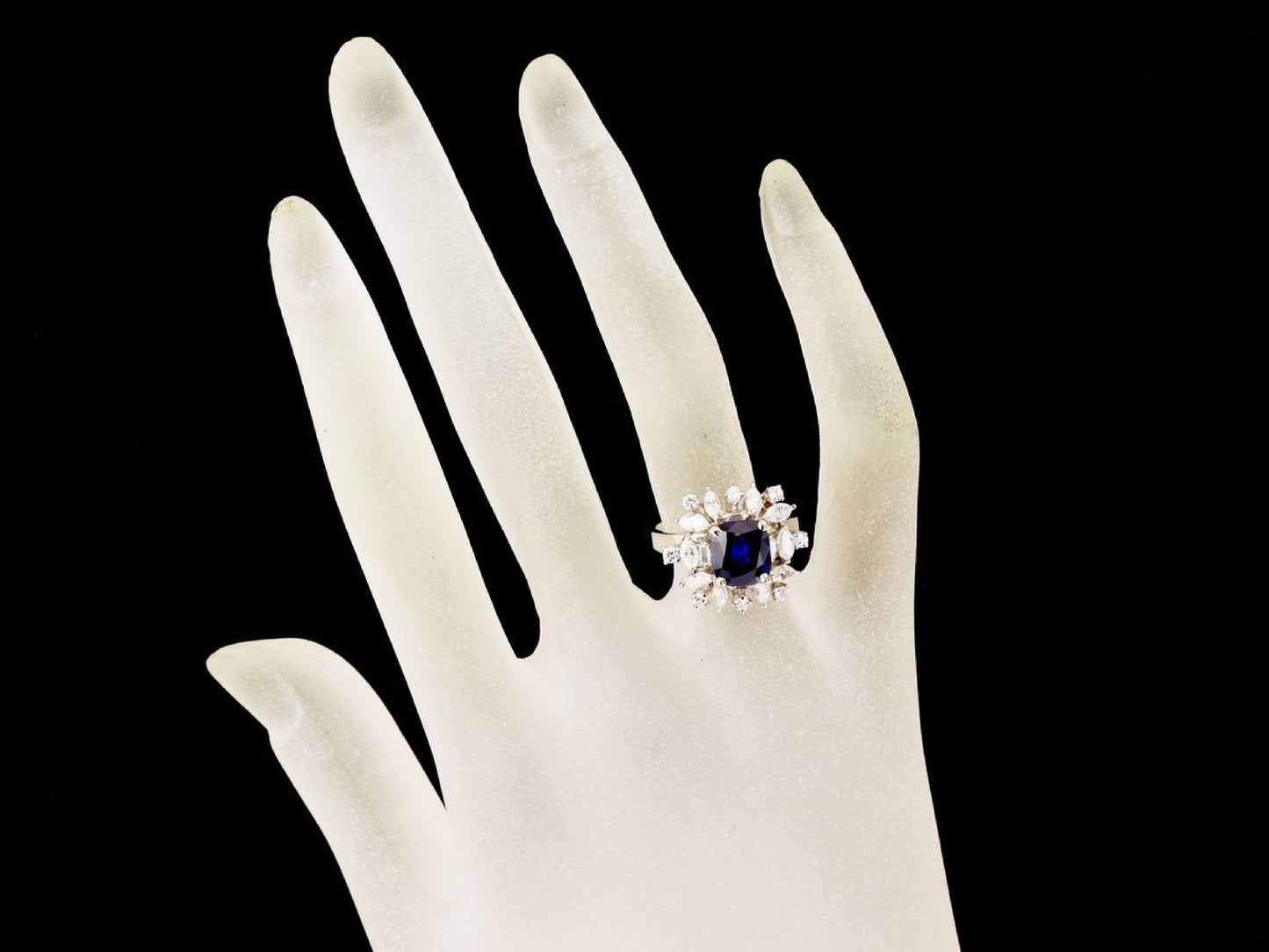 S2.04ct D0.92ct PT850 6.6g Ring