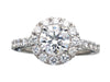 D1.050/0.54ct Pt900 4.1g Ring