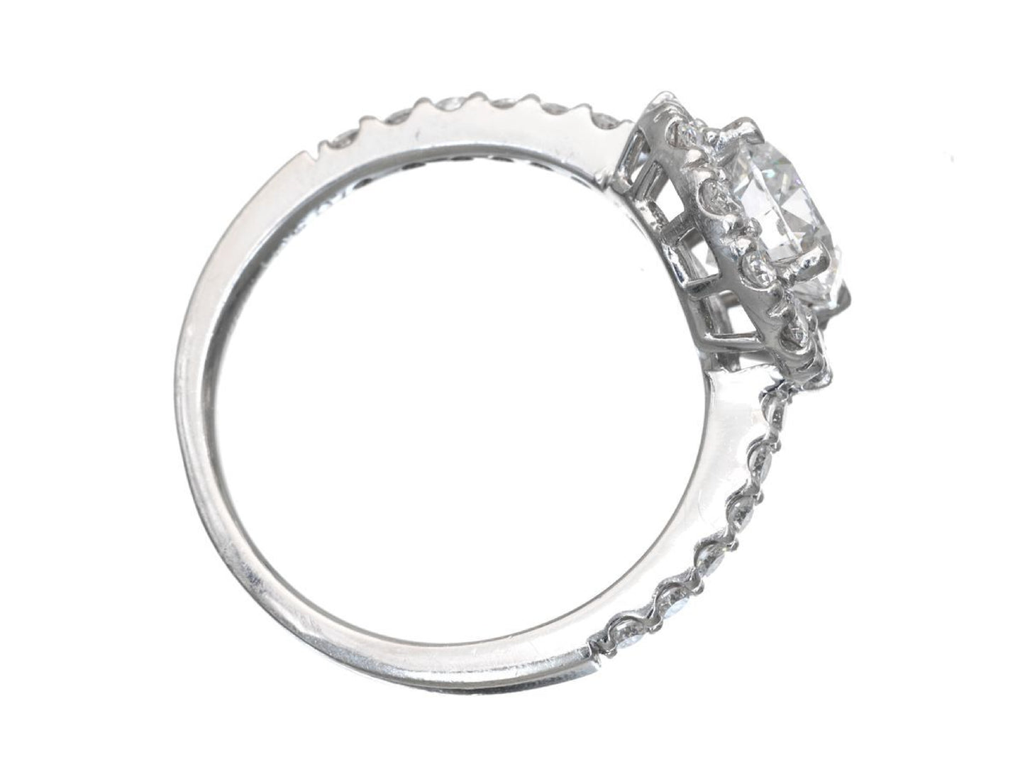 D1.050/0.54ct Pt900 4.1g Ring
