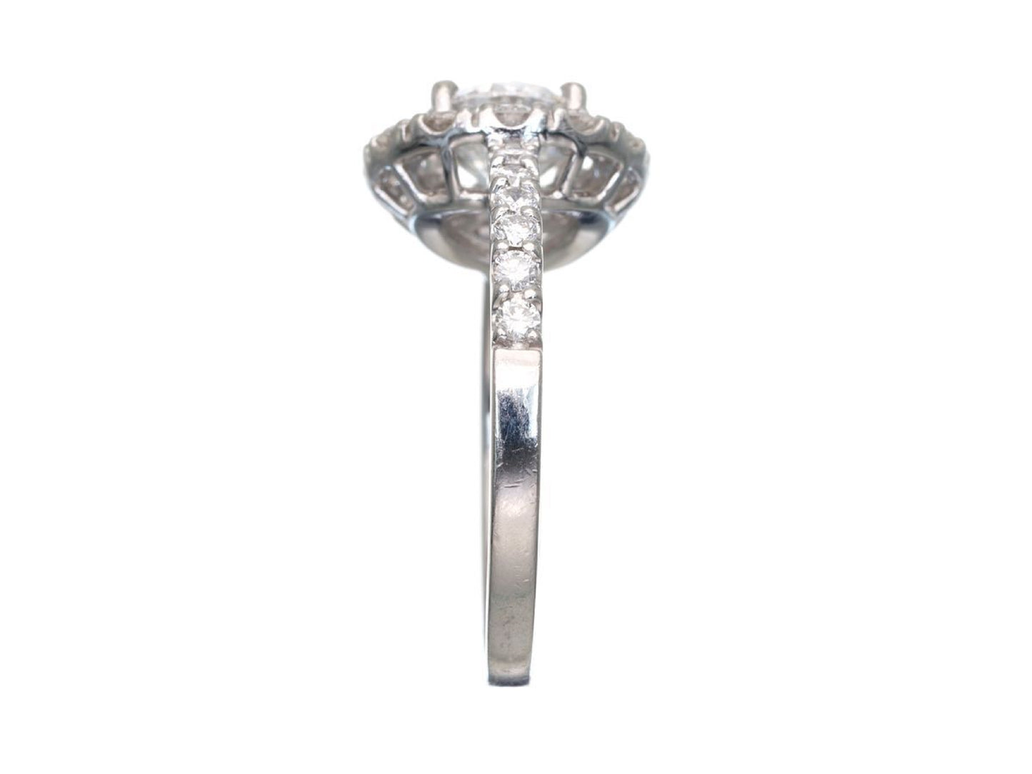 D1.050/0.54ct Pt900 4.1g Ring
