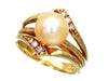 Pearl, diameter approximately 7.9mm, D0.06ct, 18K Gold, 5.0g, Ring