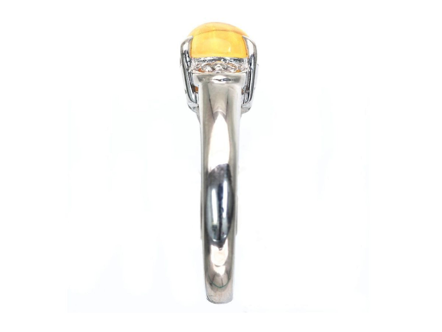 Mexican Opal D0.09ct Pt900 6.0g Ring