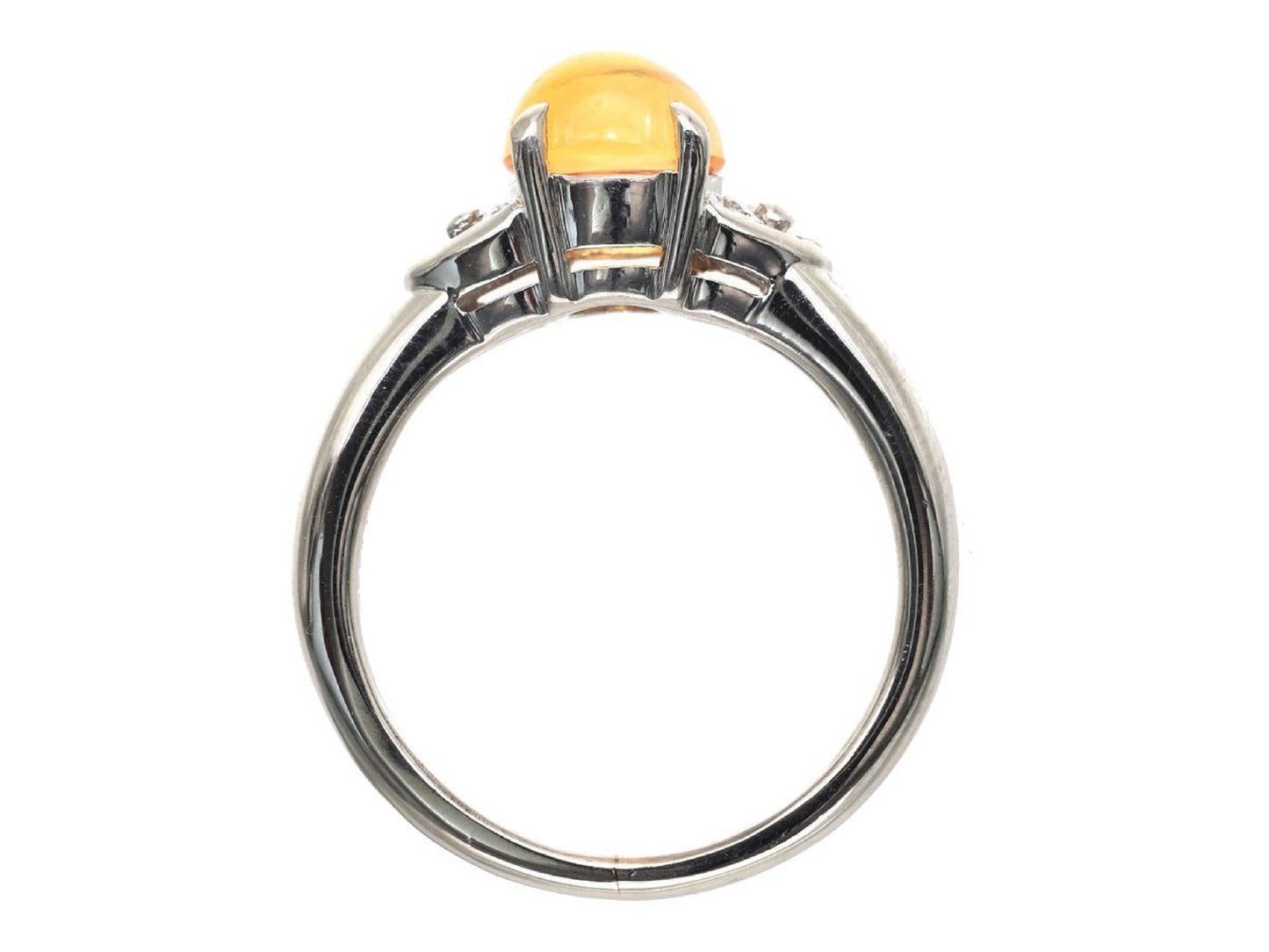 Mexican Opal D0.09ct Pt900 6.0g Ring
