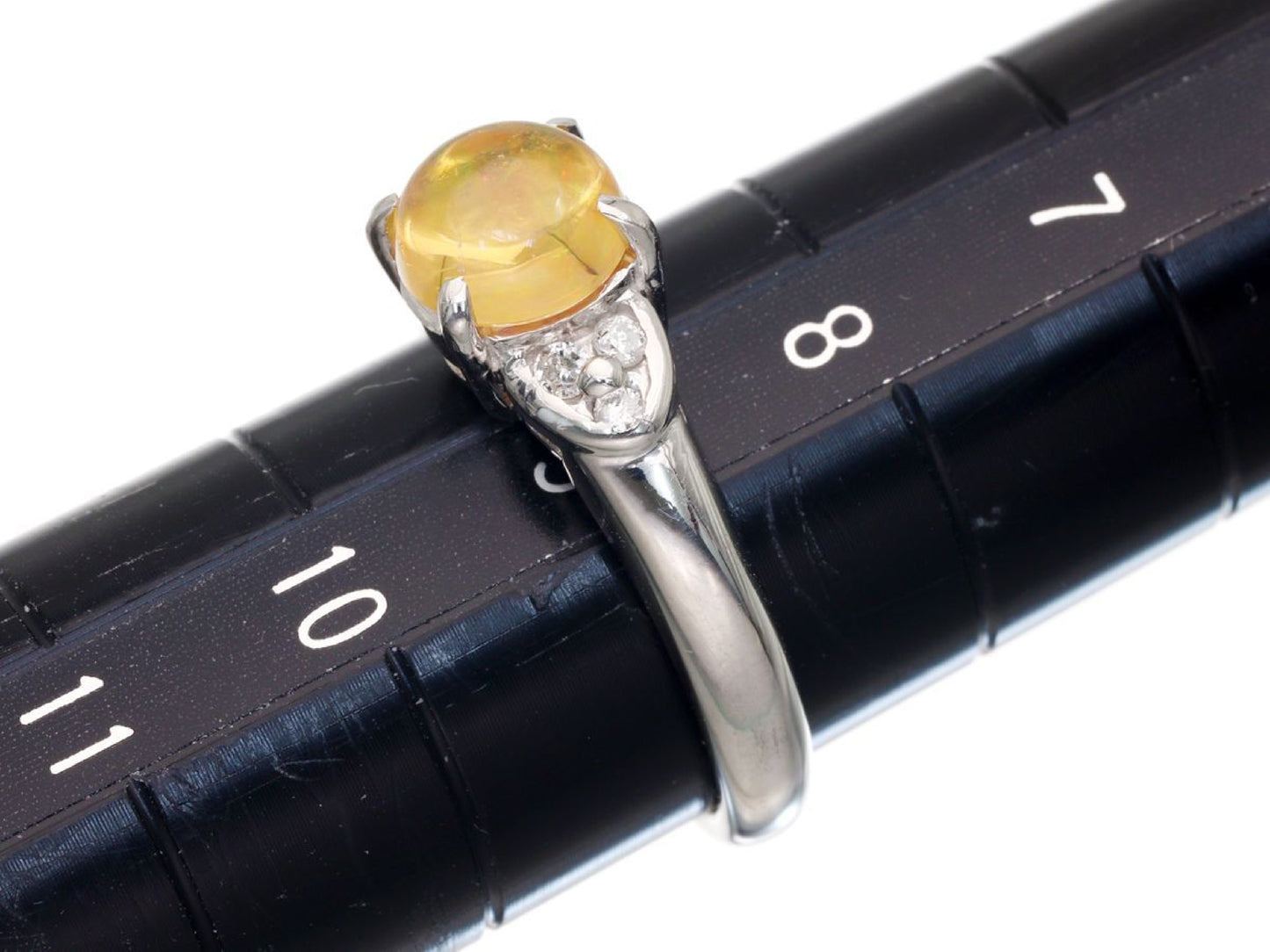 Mexican Opal D0.09ct Pt900 6.0g Ring