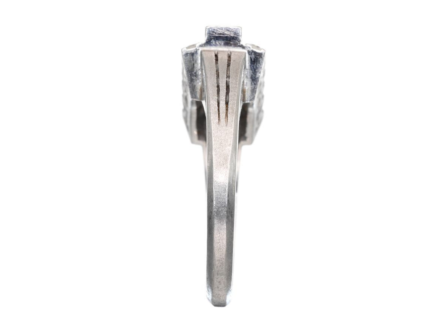 D0.57/0.33ct Pt900 5.9g Ring