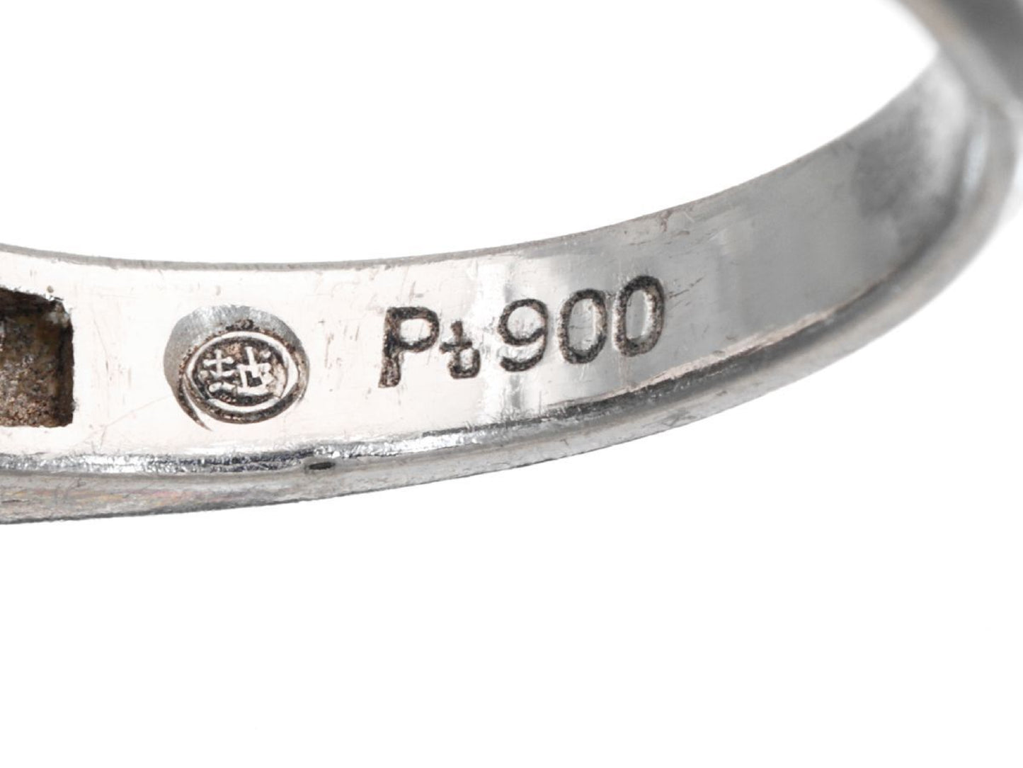 D0.57/0.33ct Pt900 5.9g Ring