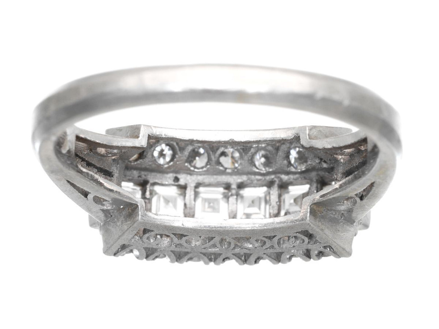 D0.57/0.33ct Pt900 5.9g Ring
