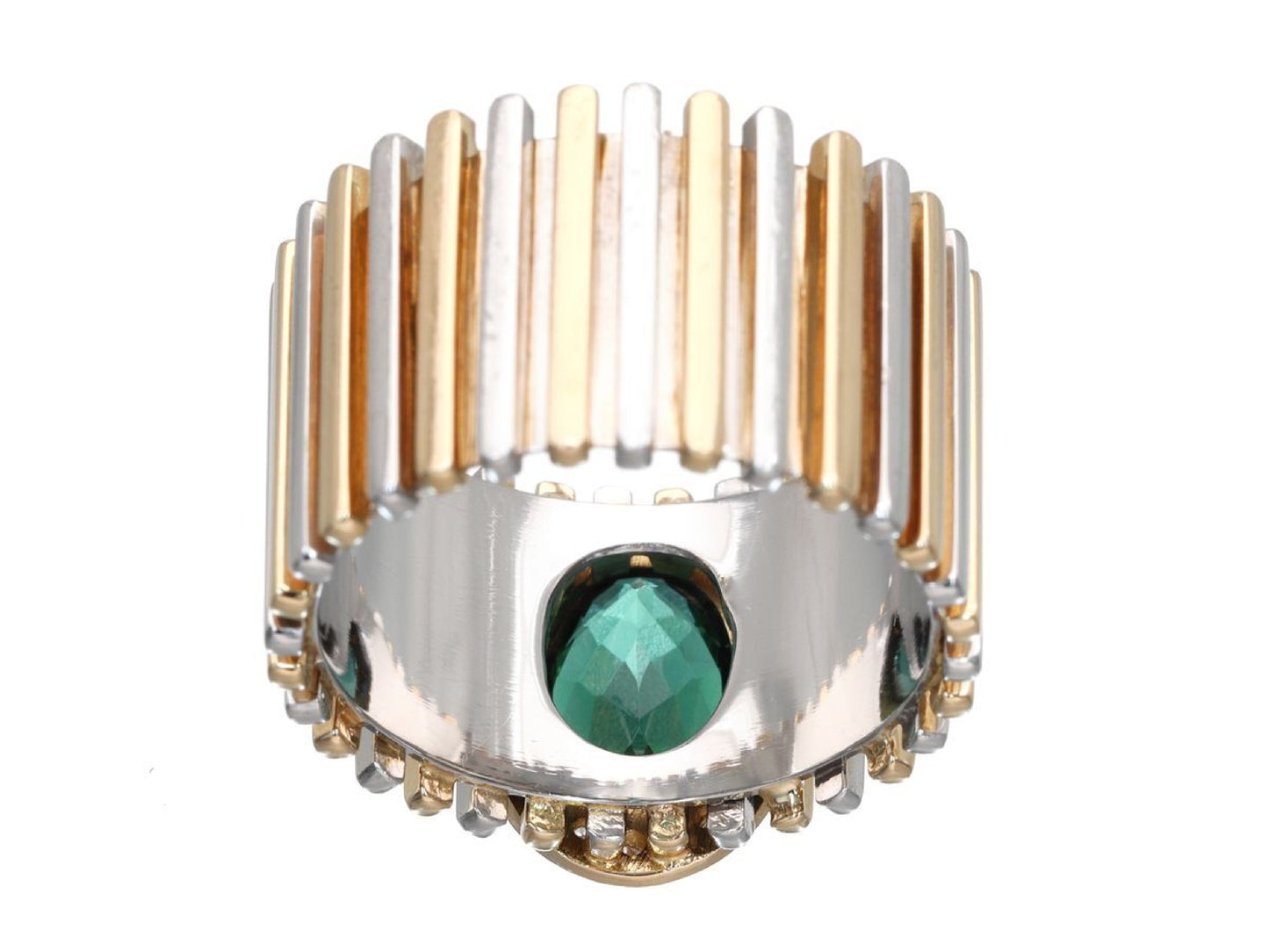 Tourmaline D0.30ct Pt900/K18 18.3g Ring