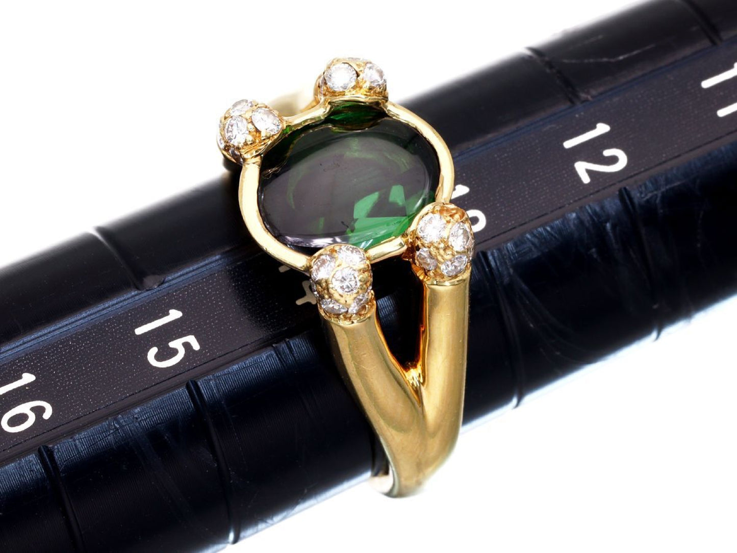 Tourmaline 1.80ct D0.35ct K18 8.2g Ring
