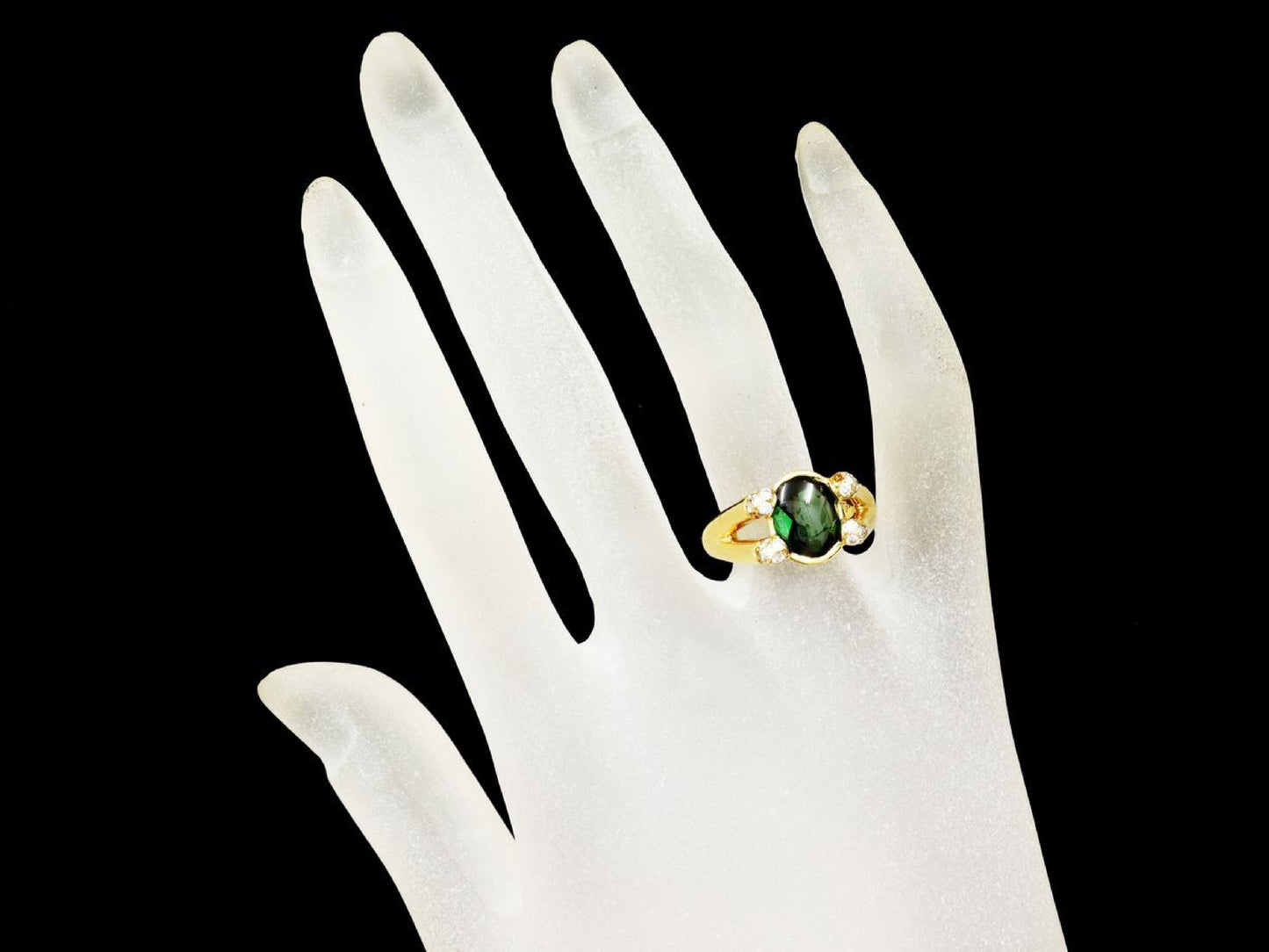 Tourmaline 1.80ct D0.35ct K18 8.2g Ring