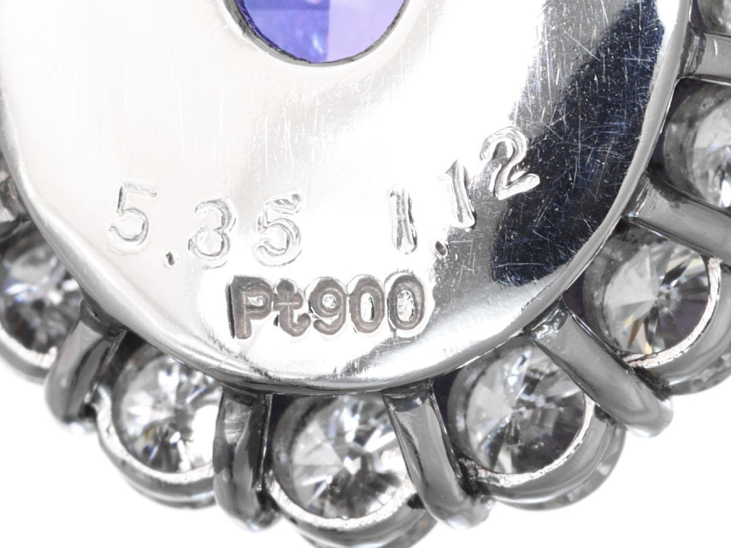 TZ5.85ct D1.12ct Pt900 5.6g Pendant Top