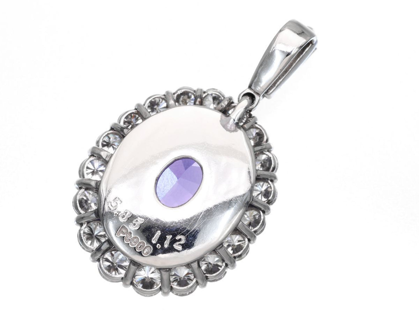 TZ5.85ct D1.12ct Pt900 5.6g Pendant Top