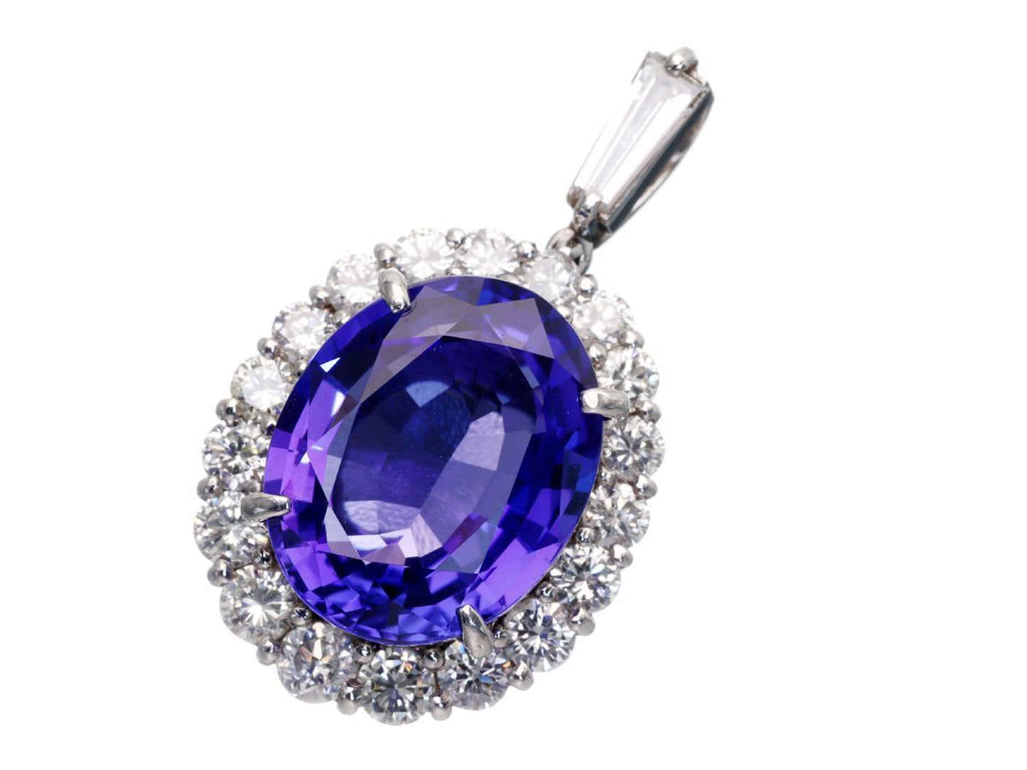 TZ5.85ct D1.12ct Pt900 5.6g Pendant Top