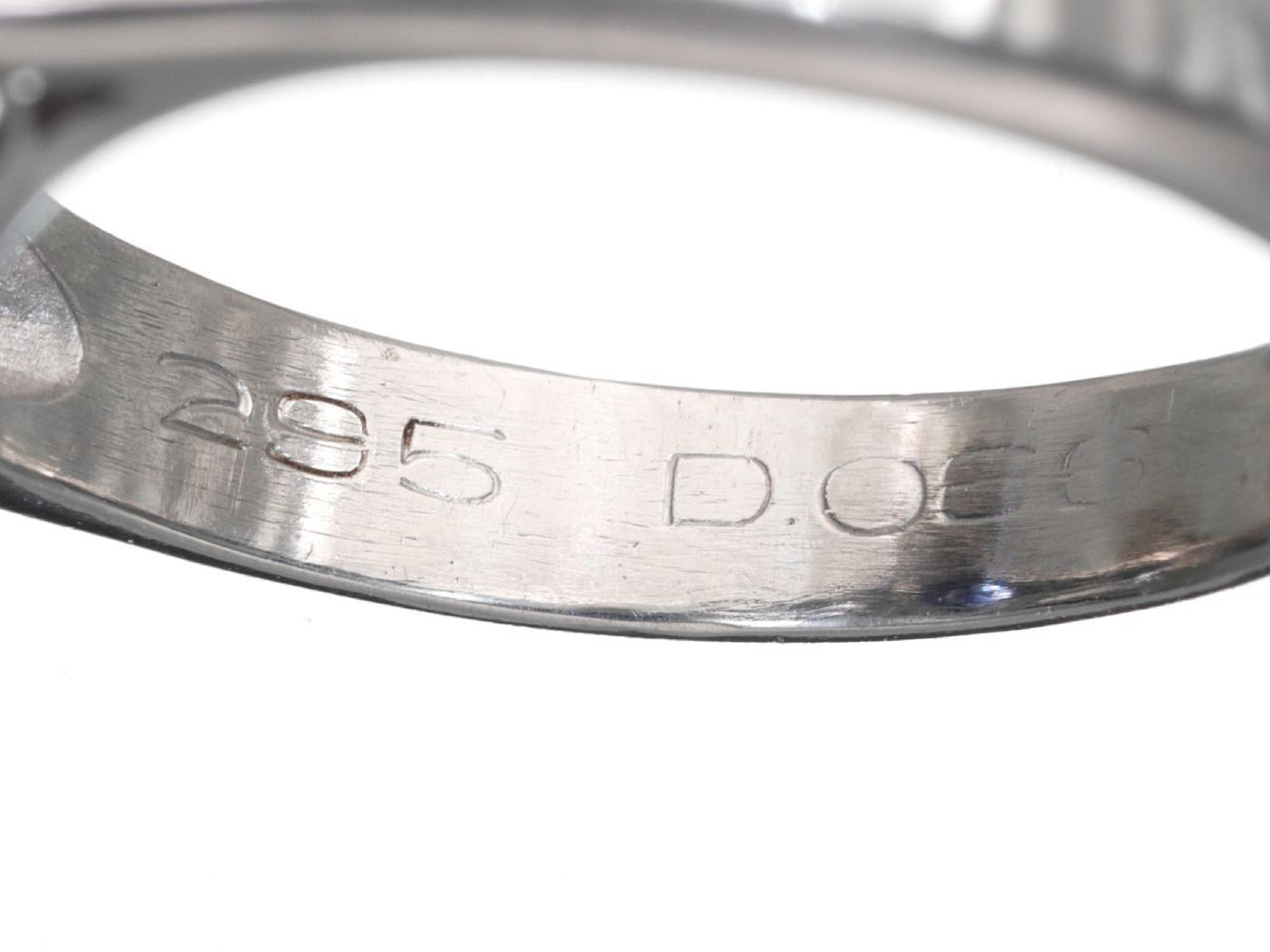 S2.95ct D0.66ct Pt900 8.0g Ring