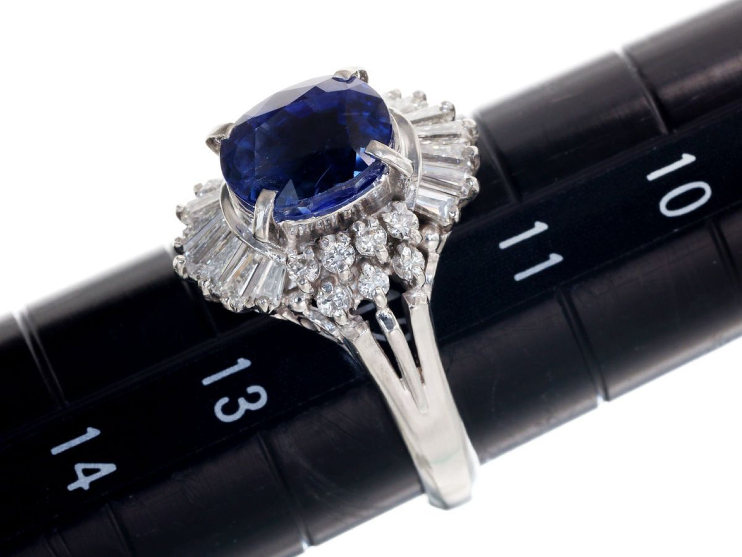 S2.95ct D0.66ct Pt900 8.0g Ring