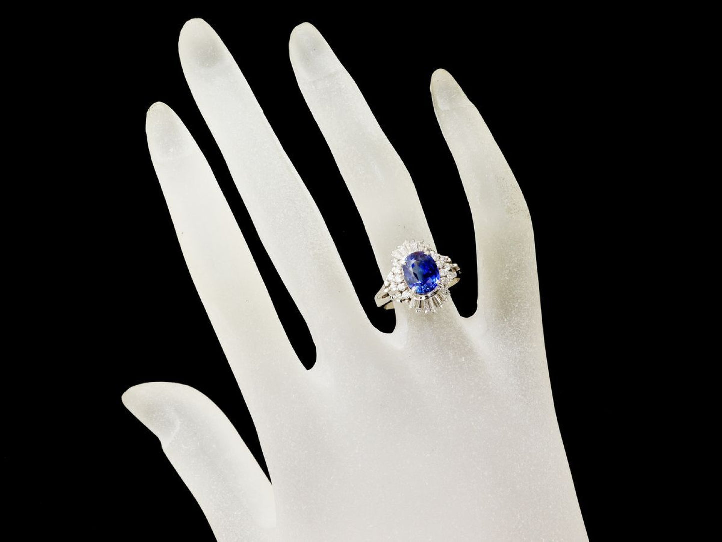 S2.95ct D0.66ct Pt900 8.0g Ring