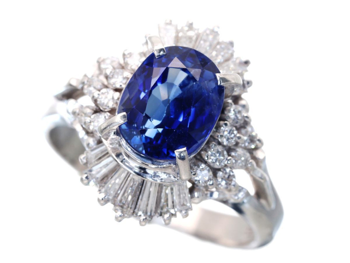 S2.95ct D0.66ct Pt900 8.0g Ring