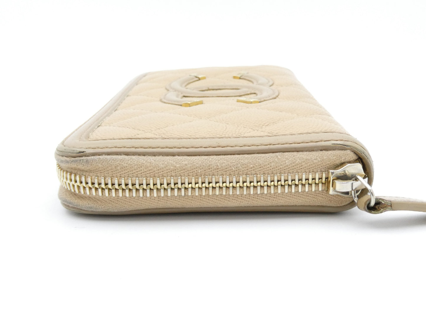 CHANEL Matelasse Caviar Leather Filigree Wallet