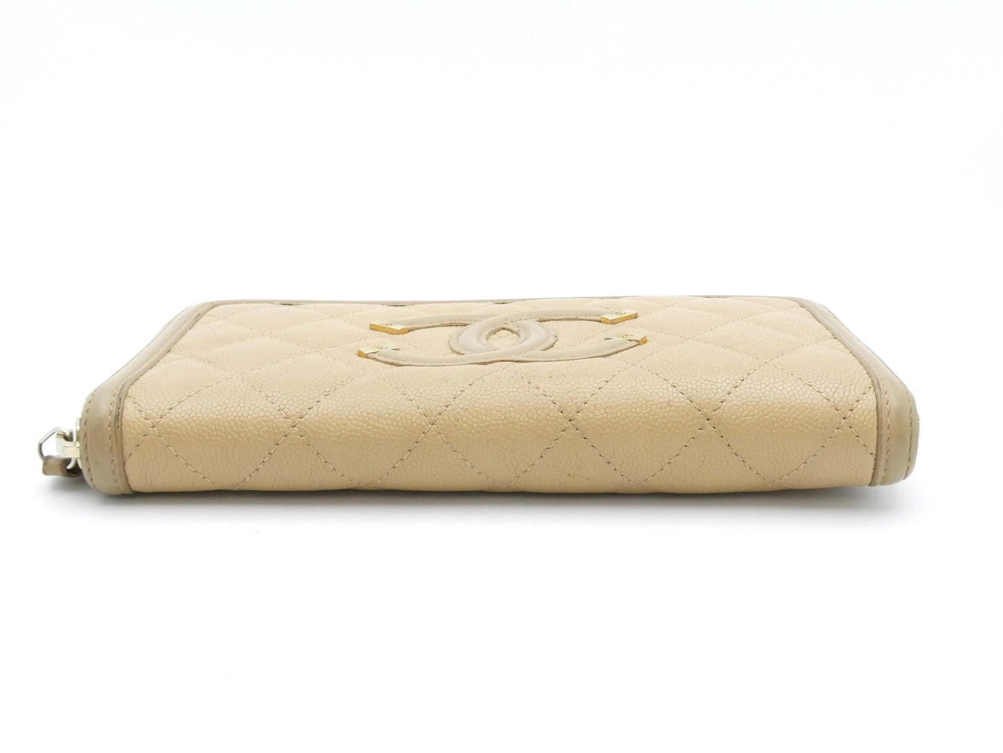 CHANEL Matelasse Caviar Leather Filigree Wallet