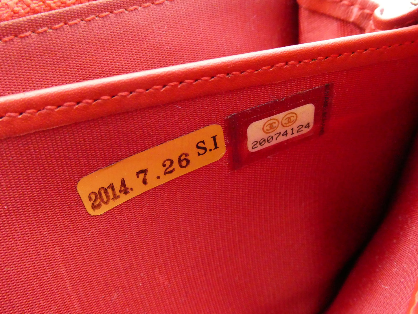 CHANEL Coco Mark Leather Stud Wallet