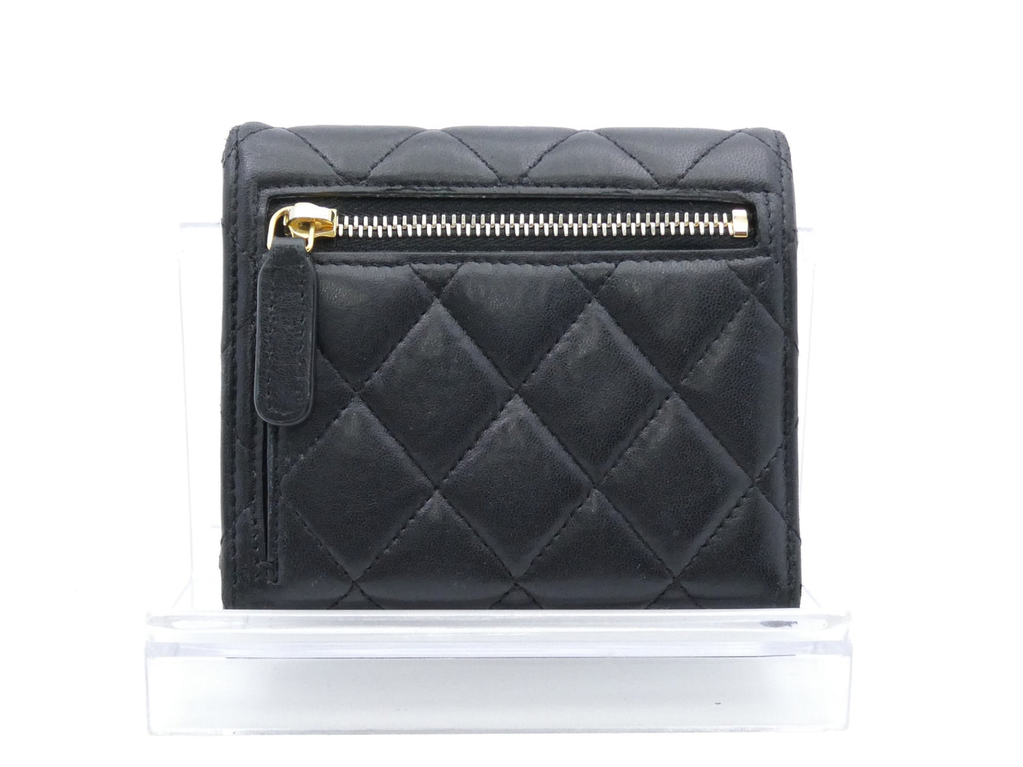 CHANEL Matelasse Coco Mark Tri-fold Wallet