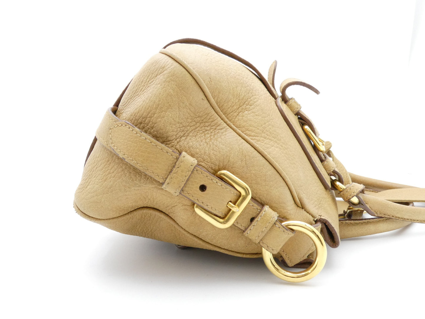 PRADA logo leather 2-way handbag