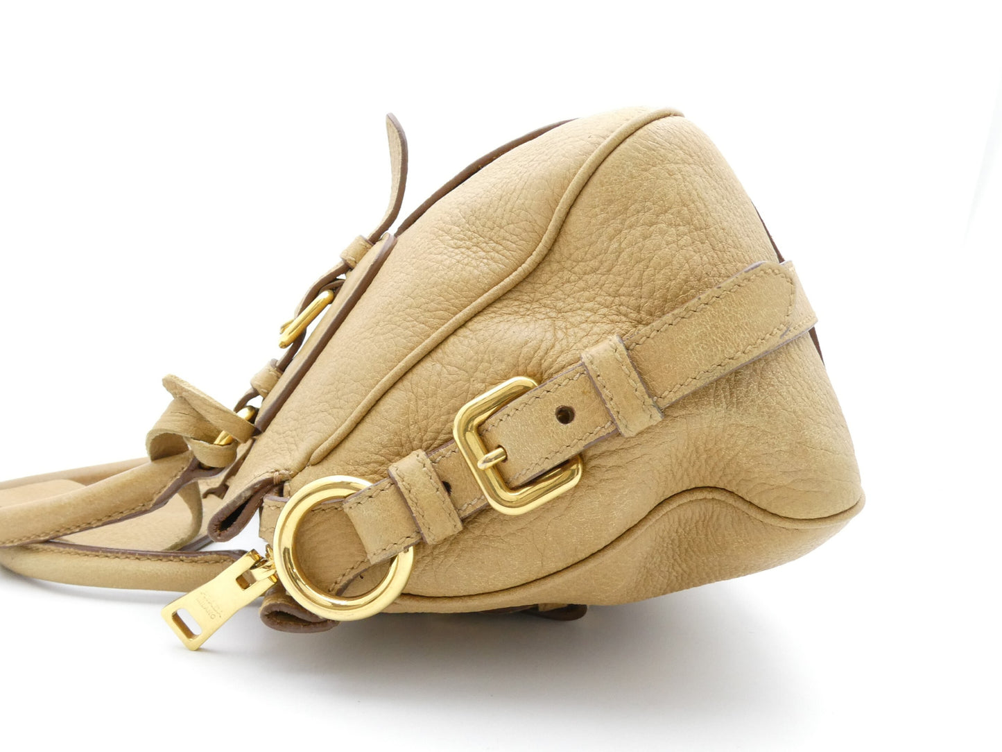 PRADA logo leather 2-way handbag