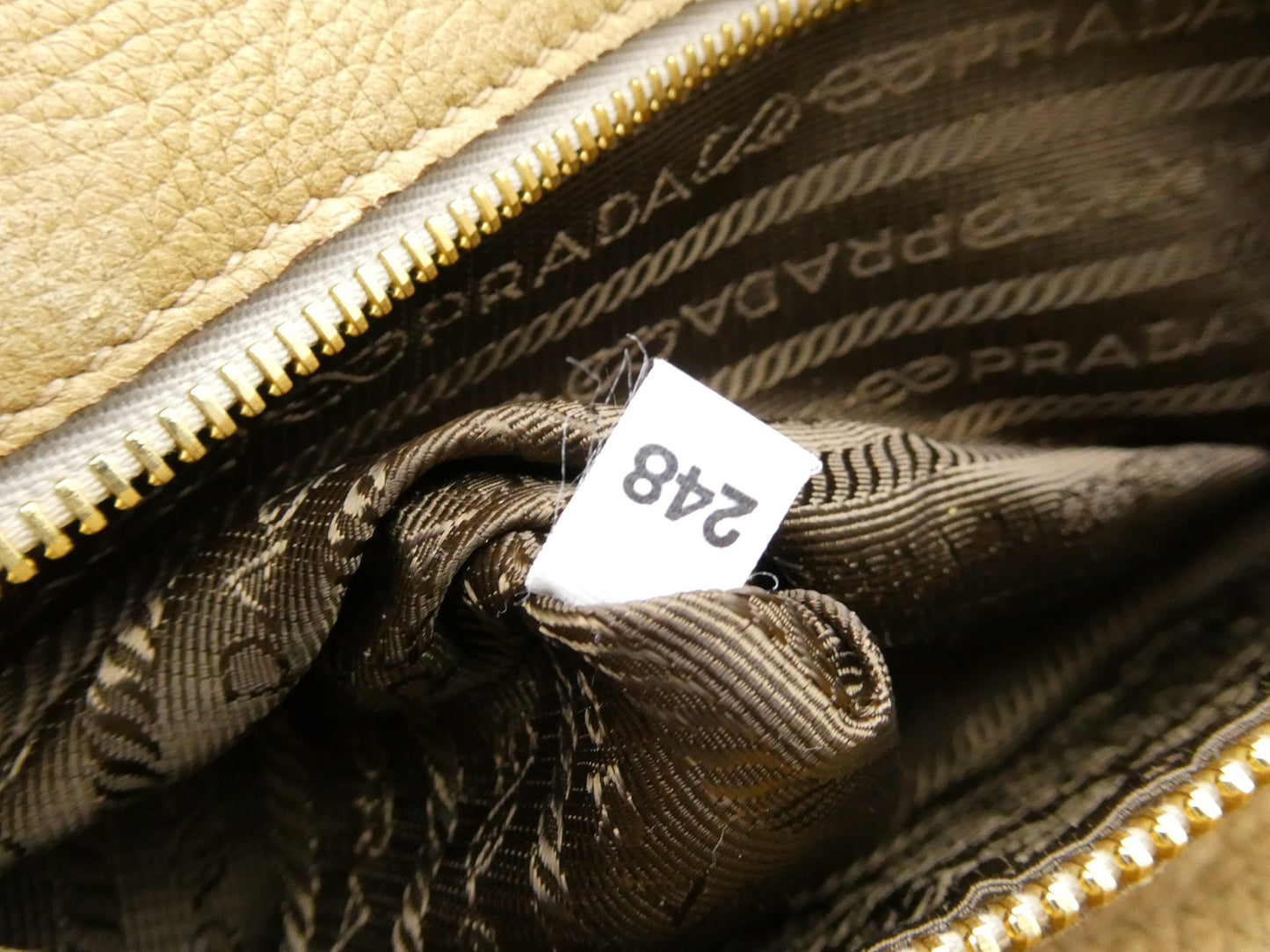 PRADA logo leather 2-way handbag