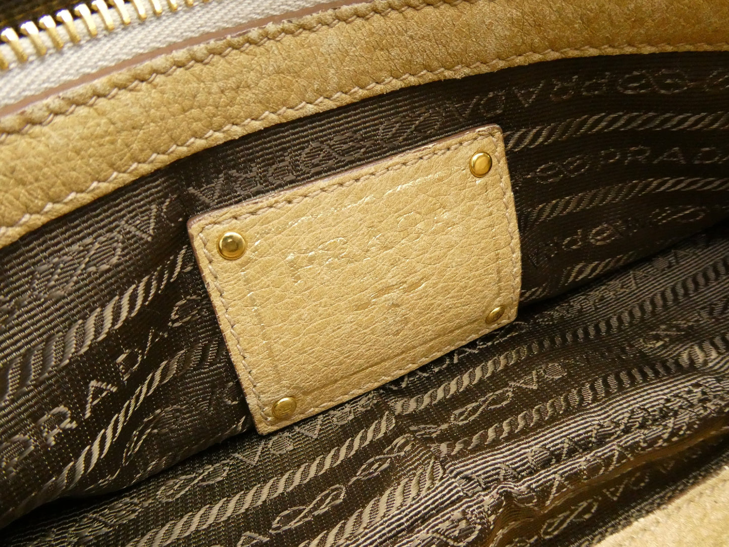 PRADA logo leather 2-way handbag