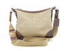 PRADA Logo Jacquard Canvas and Leather Shoulder Bag