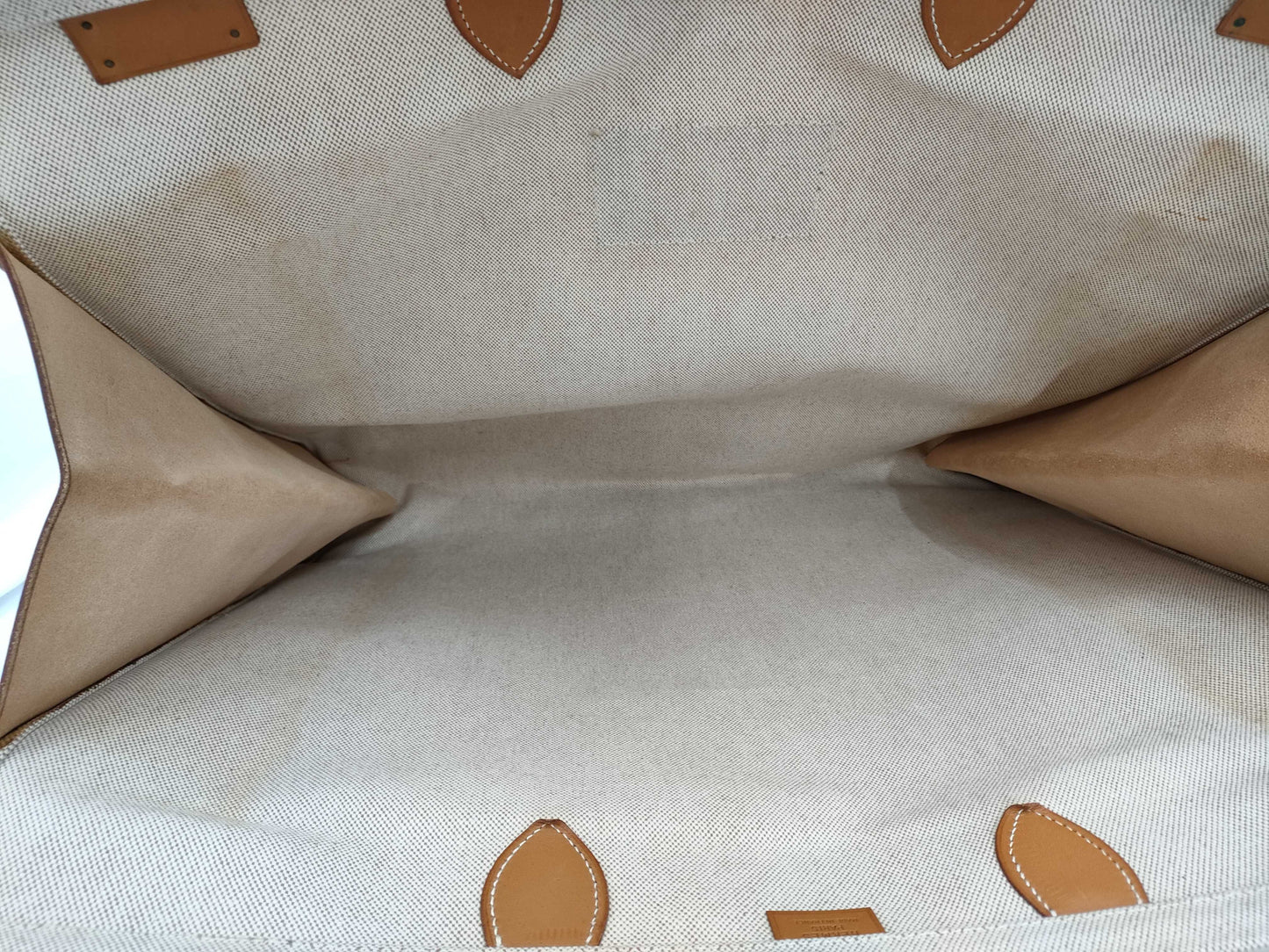 HERMES Cabas 50 R engraved tote bag