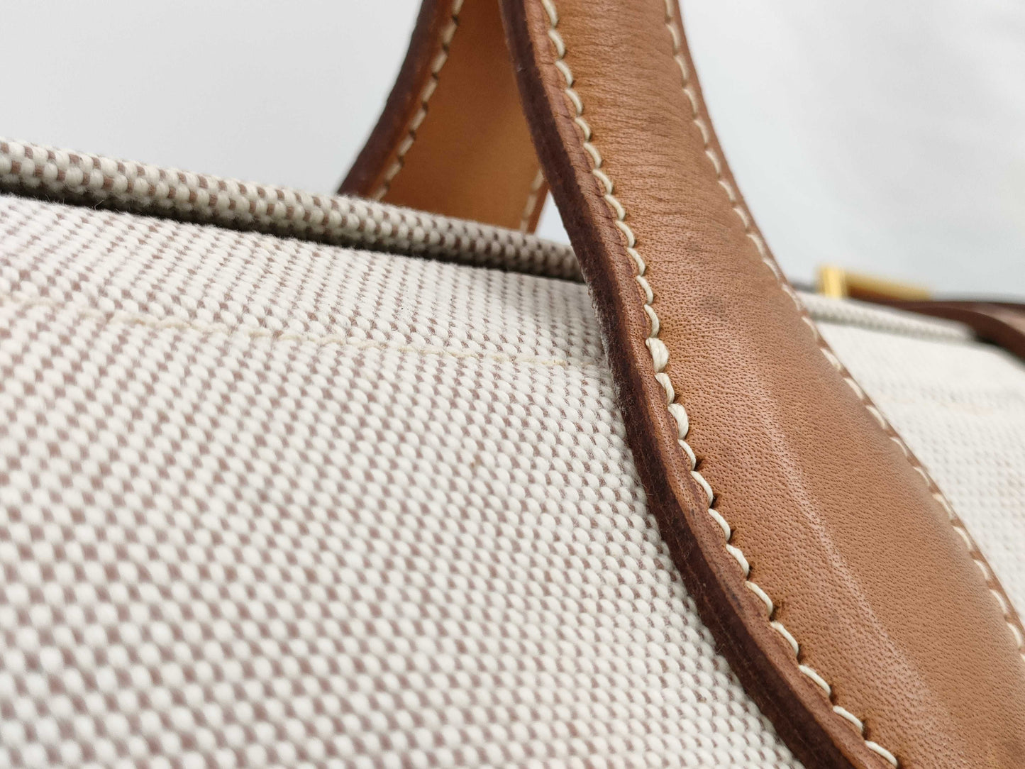 HERMES Cabas 50 R engraved tote bag