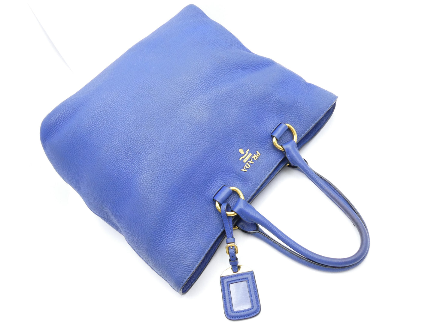 PRADA logo leather 2-way tote bag