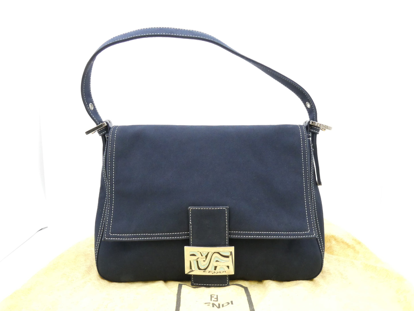 FENDI Mamma denim shoulder bag