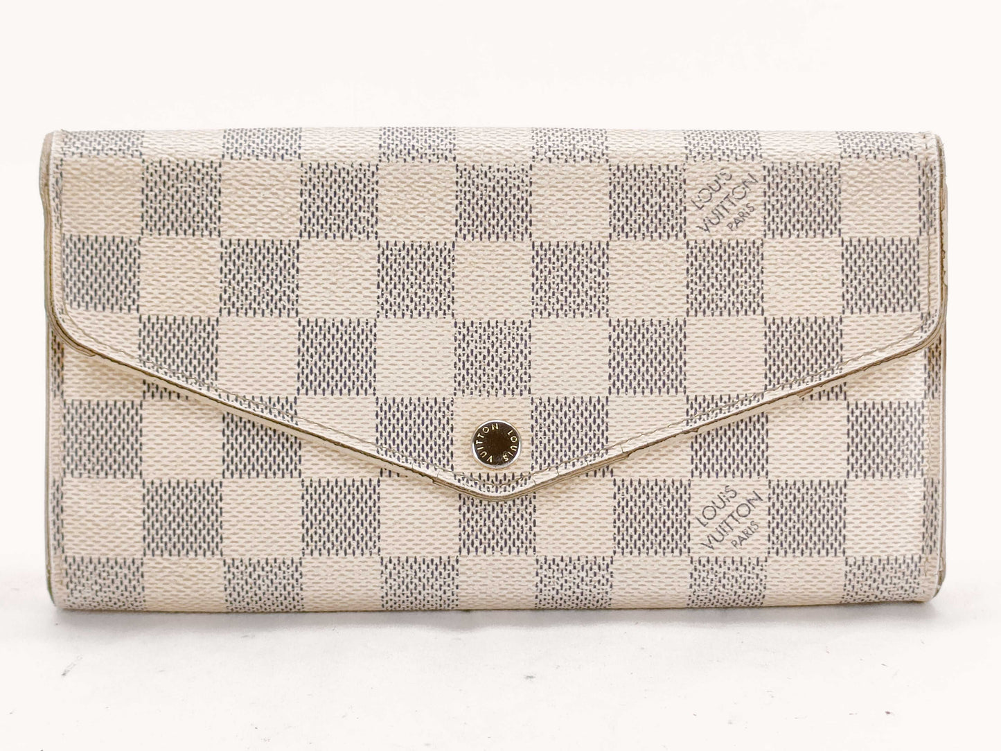 LOUIS VUITTON N61735 Damier Azur Louis Vuitton Damier Azur Portefeuille Sarah Wallet