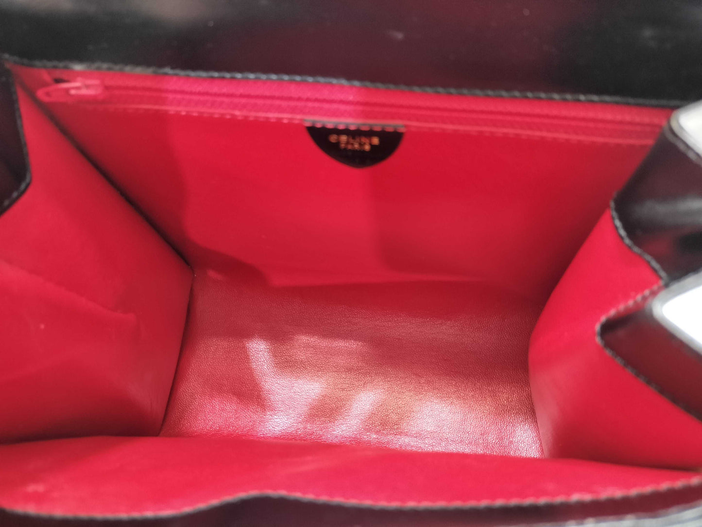 CELINE Gancini Leather Handbag
