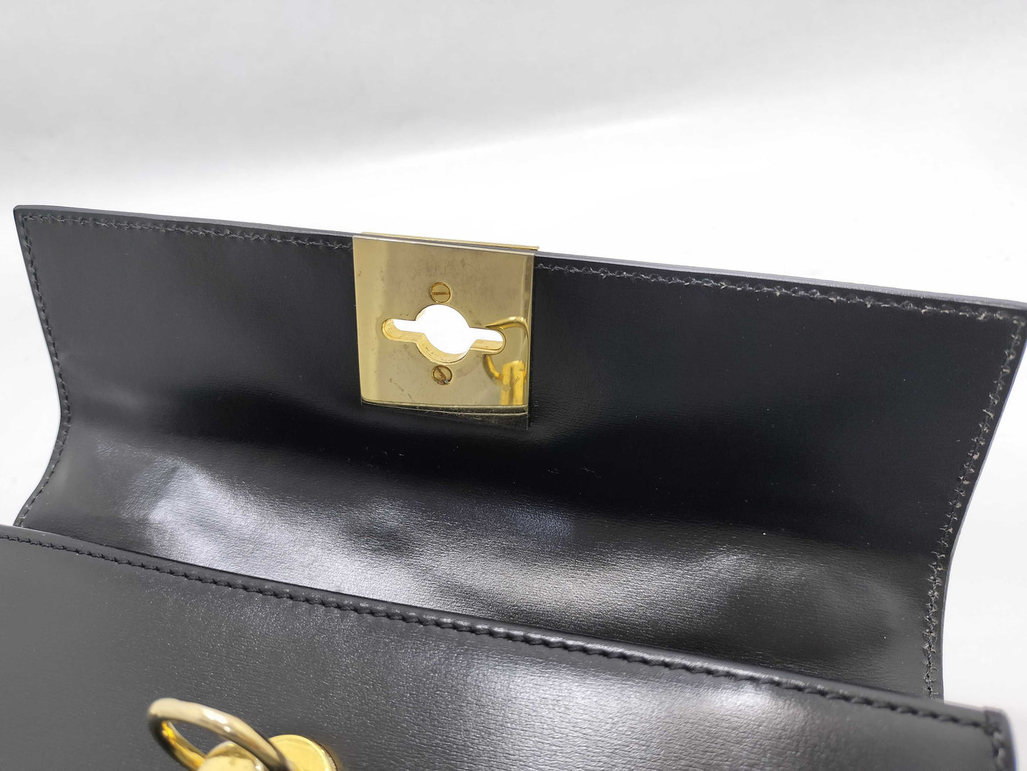 CELINE Gancini Leather Handbag
