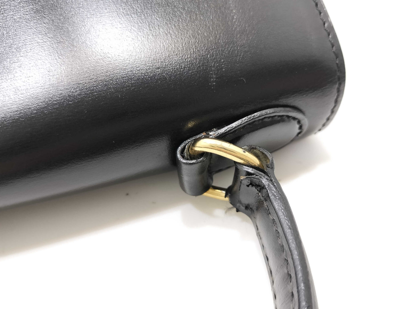 CELINE Gancini Leather Handbag