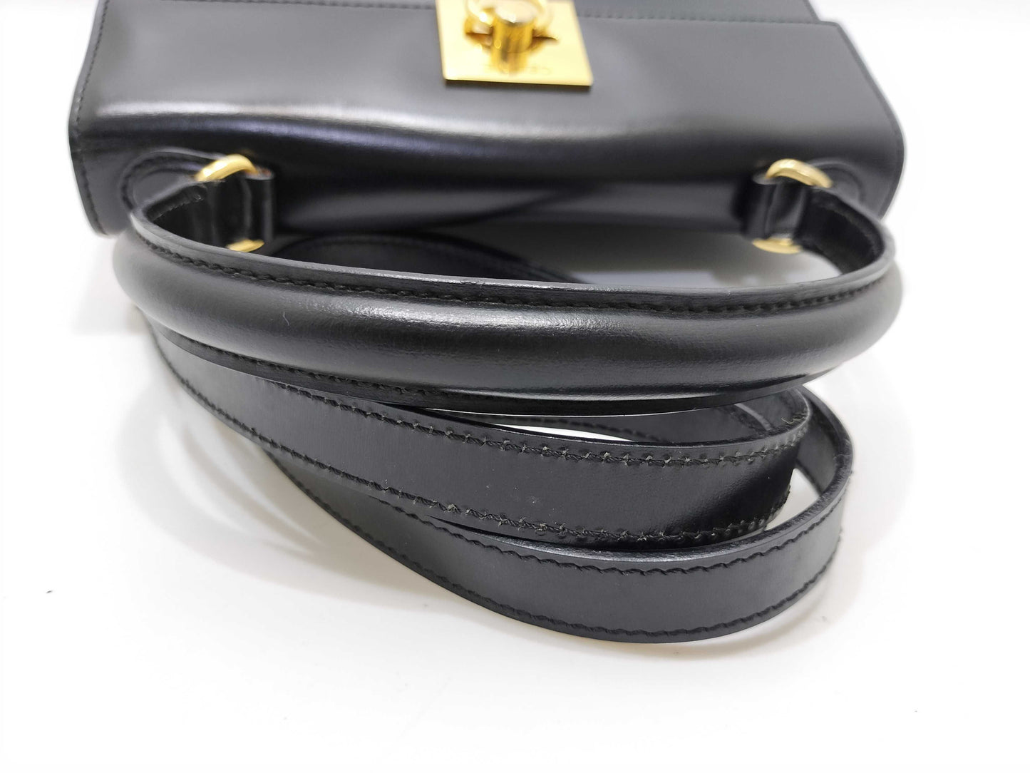CELINE Gancini Leather Handbag