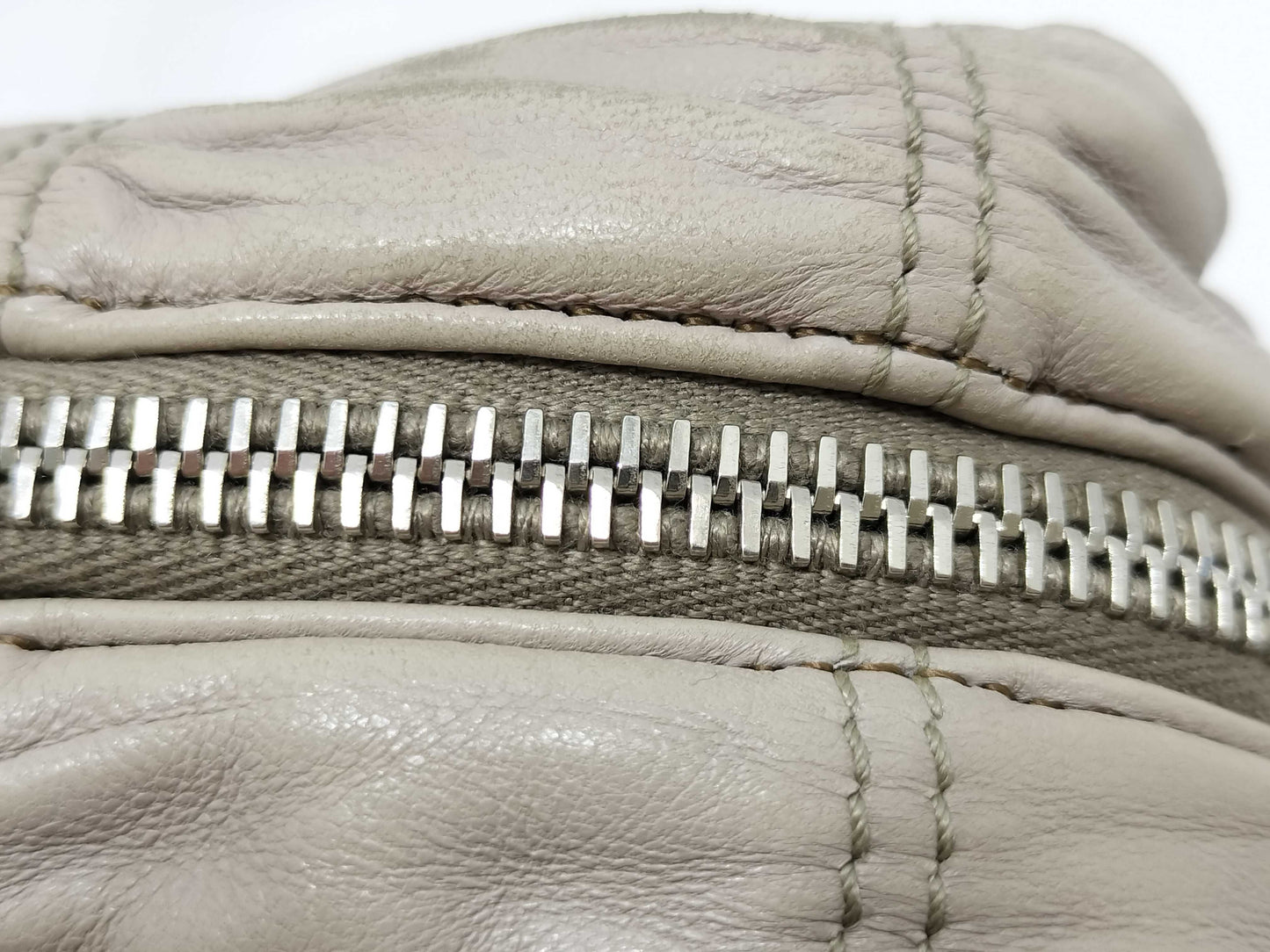 PRADA Gathered Logo Shoulder Bag Handbag