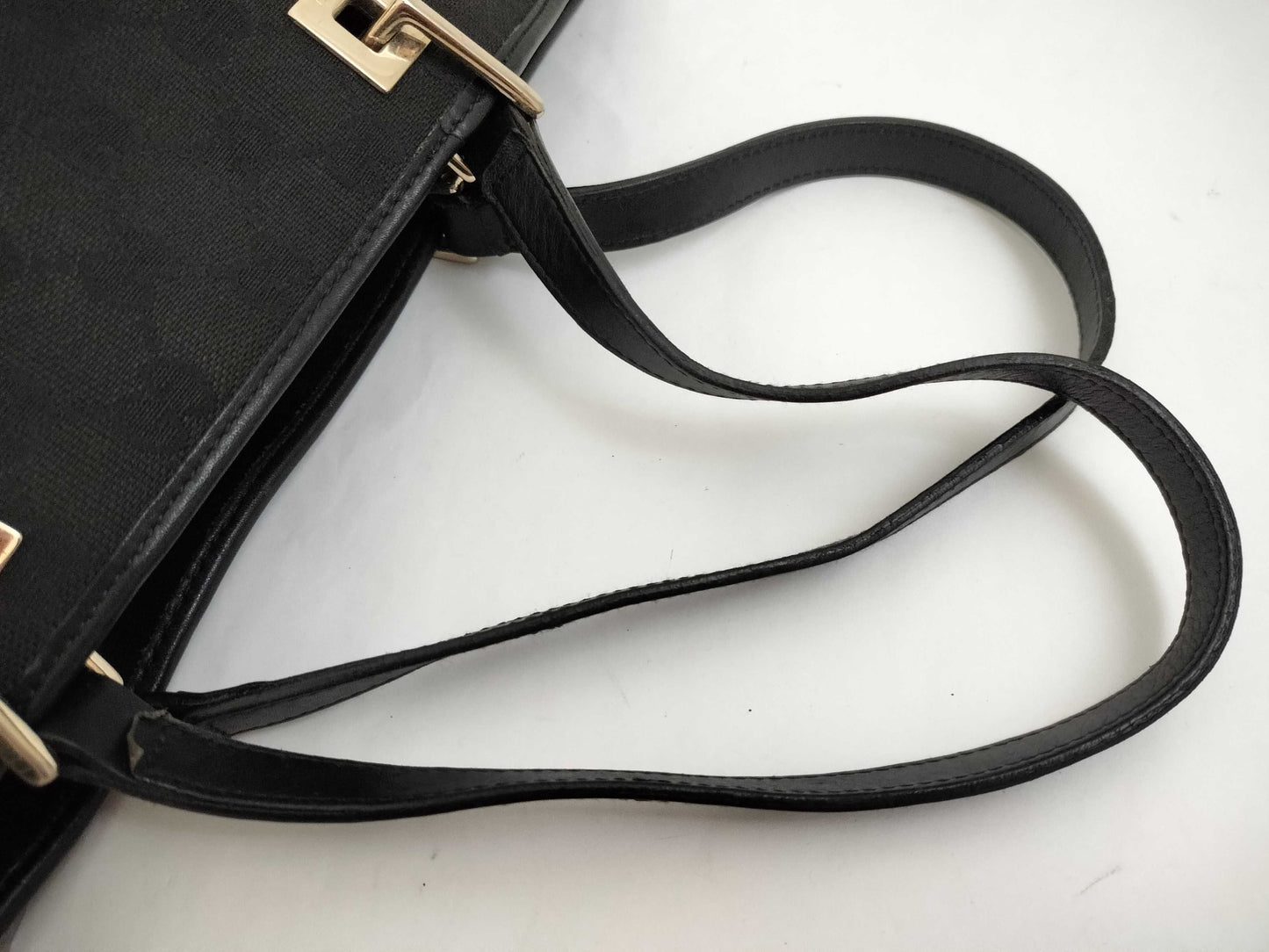 GUCCI GG Canvas GUCCI Gucci Canvas Leather Tote Bag Tote Bag