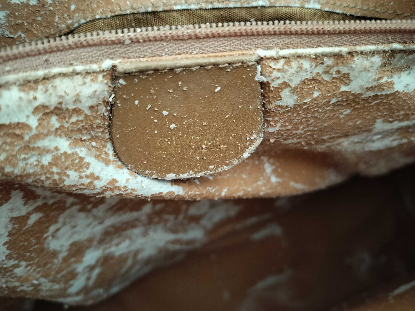 GUCCI GG Canvas Leather Shoulder Tote Bag with GG Pattern
