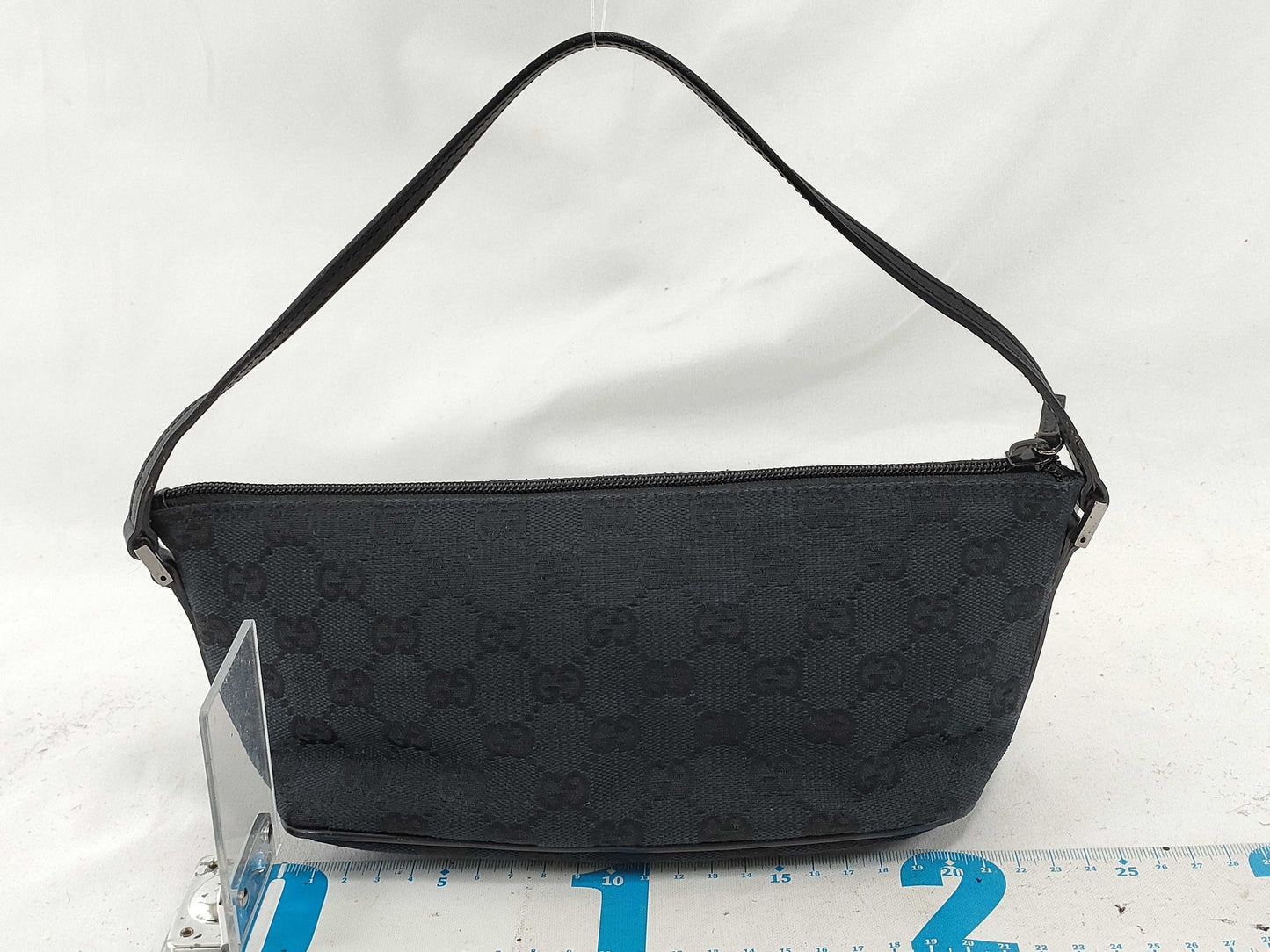 GUCCI GG Canvas GUCCI Gucci Accessory Pouch Canvas Leather Handbag