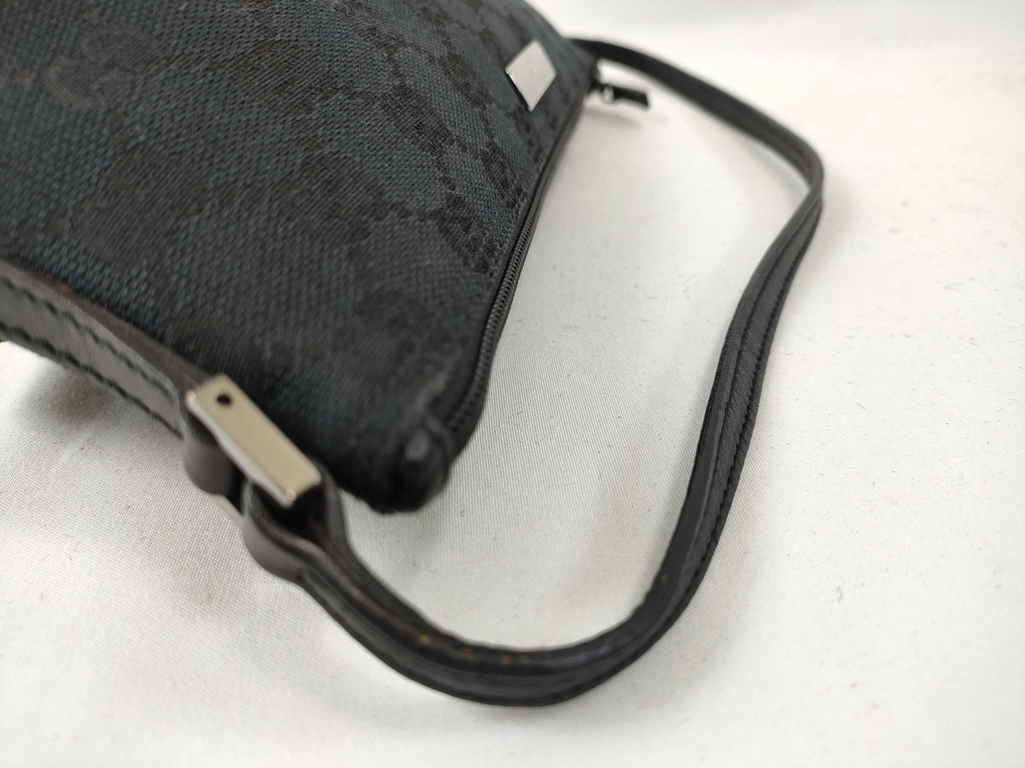 GUCCI GG Canvas GUCCI Gucci Accessory Pouch Canvas Leather Handbag