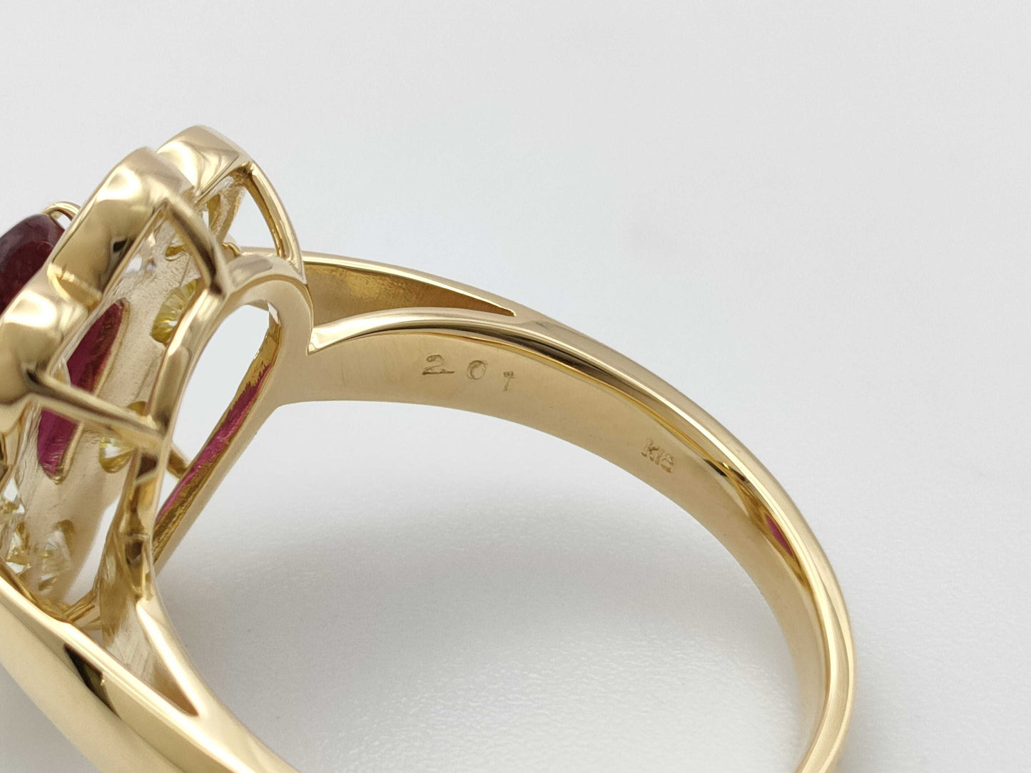 R1.147ct D2.01ct K18 6.2g Ring