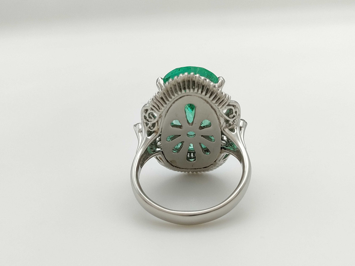 E7.09ct D1.18ct PT900 12.3g Ring