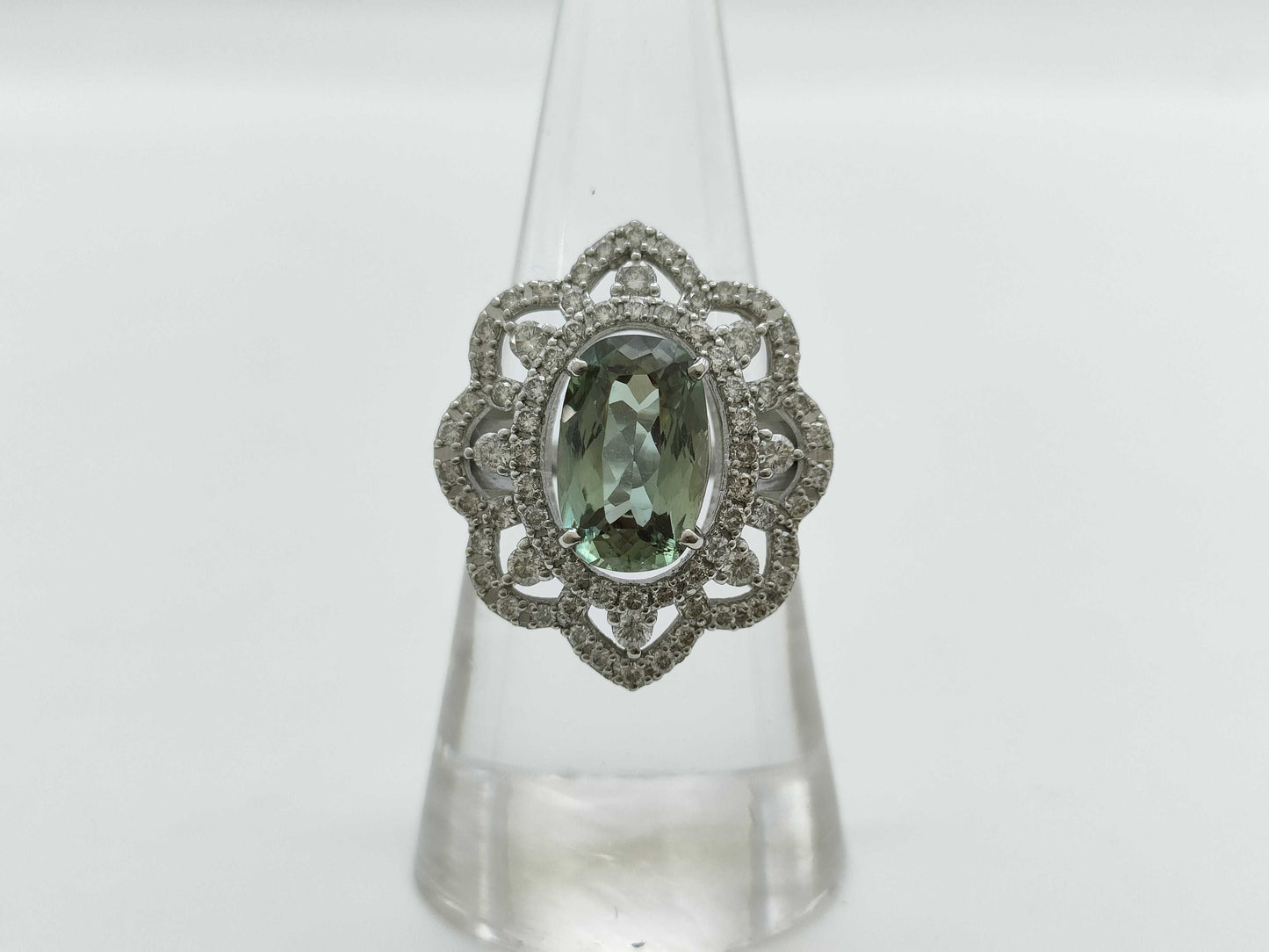 AX 2.857ct D 0.76ct PT950 8.3g Ring