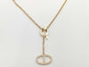 HERMES Contour LG Diamond PG Au750 10.4g Necklace