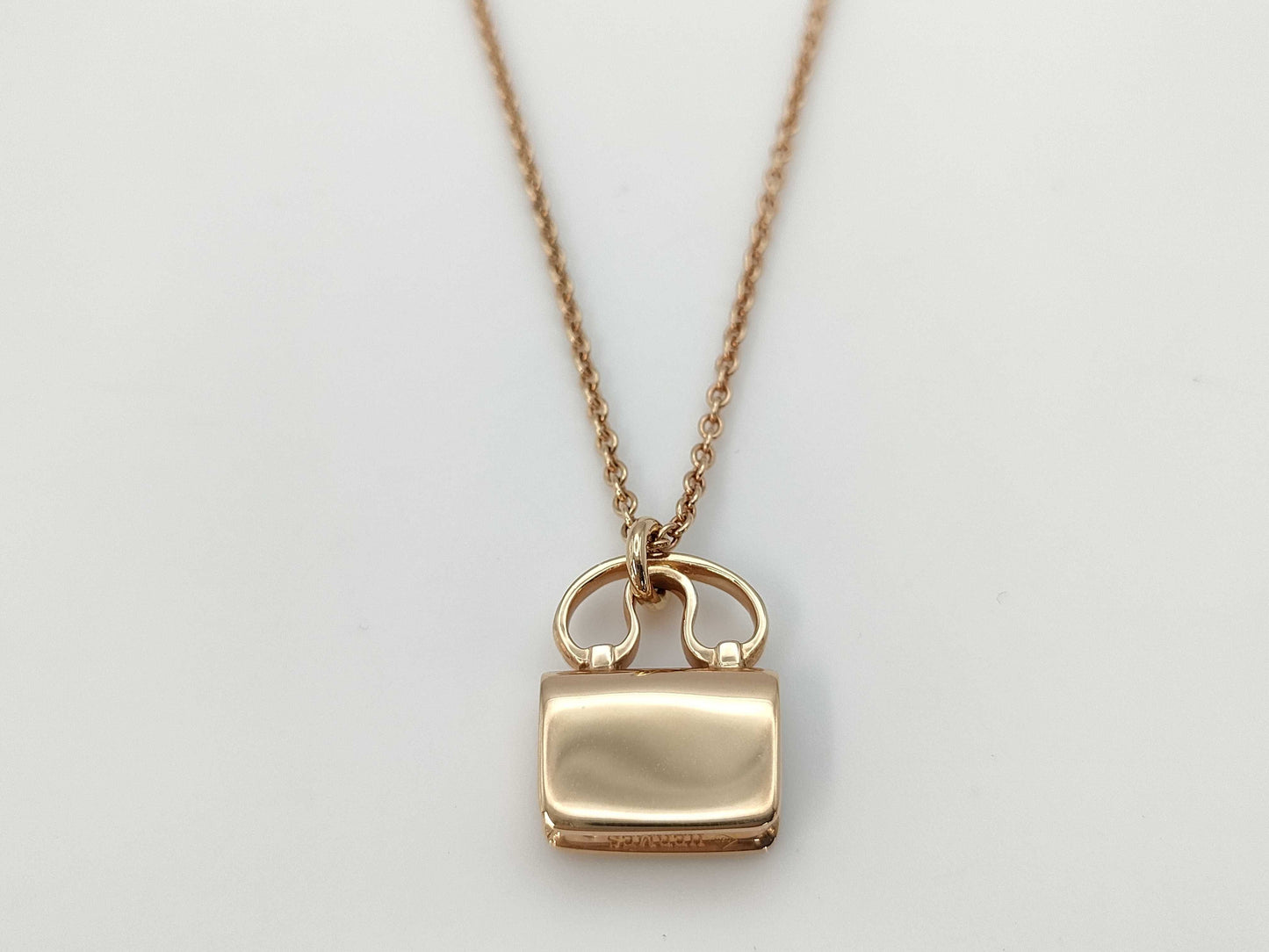 HERMES Amulet Constance D0.29ct PG Au750 9.8g Necklace